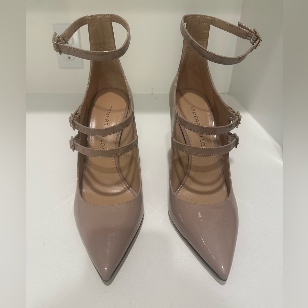 Tamara Mellon Patent Leather Nude Pump- Size 38